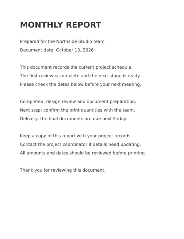 An already straight report after PDF deskew